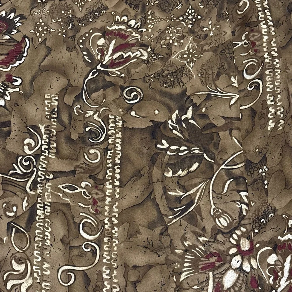 100% silk 90s boho earthy goth wrap skirt, Dana Buchman size 14 - Picture 11 of 11